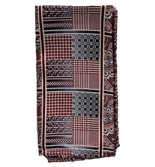 Stacy Adams Tie and Handkerchief - Maroon Paisley Check T67