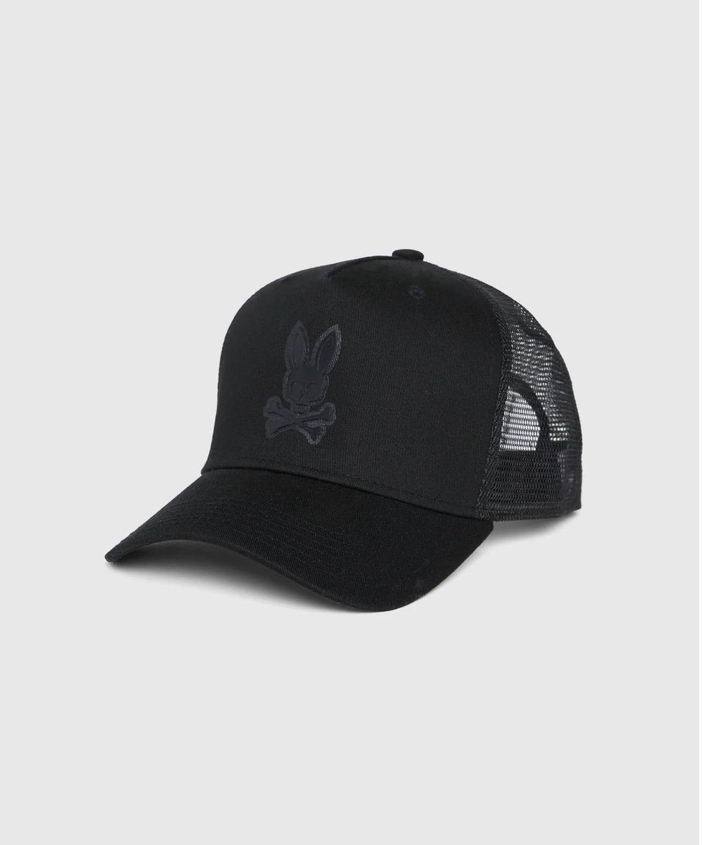 Shop the Black Trucker Baseball Cap, Psycho Bunny