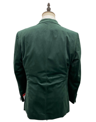 Mazari Velvet Modern Fit Blazer - Hunter Green