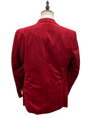 Mazari Velvet Modern Fit Blazer - Red