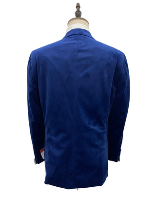 Mazari Velvet Modern Fit Blazer - Royal Blue