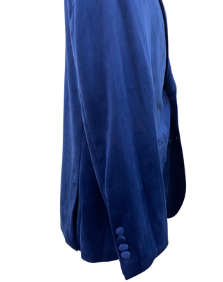 Mazari Velvet Modern Fit Blazer - Royal Blue