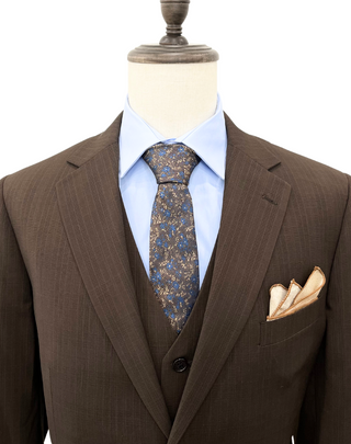 Michael Adams Vested Modern Fit Suit - Brown 3206