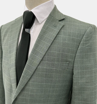 Angelo Rossi Windowpane Modern Fit Suit - Green