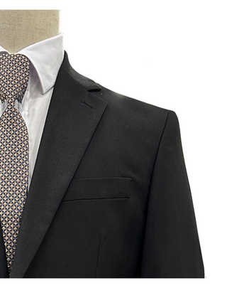 Angelo Rossi Solid Modern Fit Suit - Black