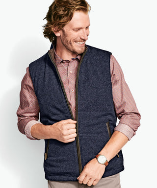 Johnston & Murphy Reversible Vest - Brown Navy