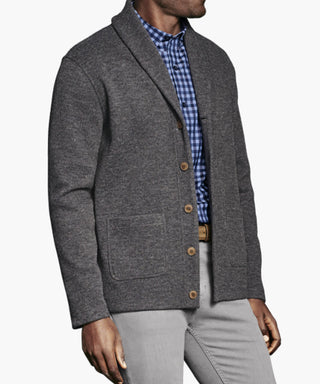 Johnston & Murphy Shawl-Collar Cardigan - Charcoal