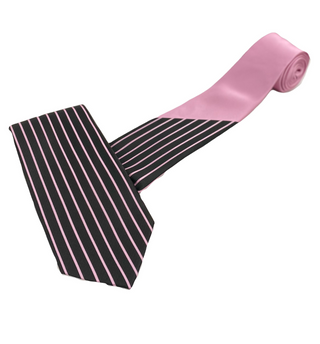 Stacy Adams Tie and Handkerchief - Solids and Stripes Pink T10