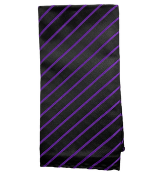 Stacy Adams Tie and Handkerchief - Solids and Stripes Purple T9