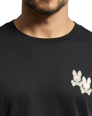Psycho Bunny Elliot Front Back Graphic Tee - Black