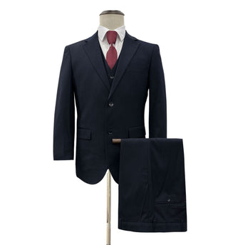 Mazari Vested Modern Fit Suit - Navy 1500