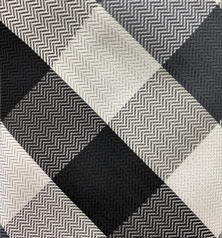 Stacy Adams Tie and Handkerchief - Black Grey and White Check T24