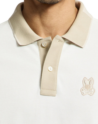 Psycho Bunny New Castle Pique Polo - Ecru