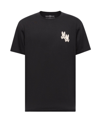 Psycho Bunny Elliot Front Back Graphic Tee - Black