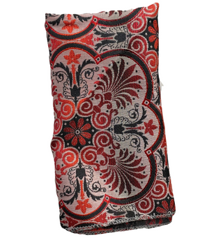 Daniel Ellissa Tie and Handkerchief - Red Vintage Floral T75
