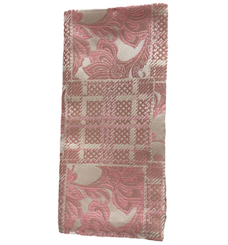Stacy Adams Tie and Handkerchief - Pink Chantilly Check T45