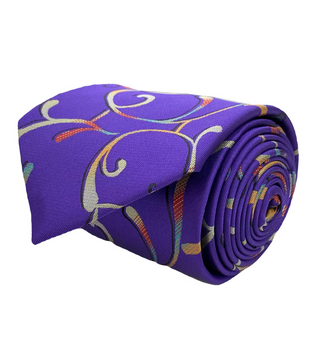 Gianfranco Tie and Handkerchief - Purple Gradient Branch T55