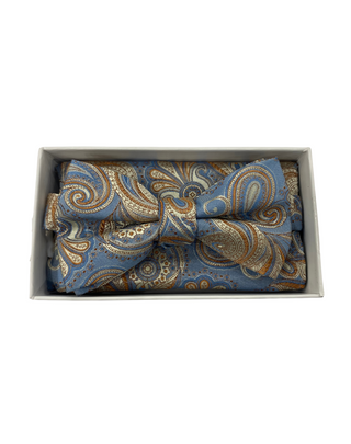 Stacy Adams Bow Tie and Handkerchief - Light Blue