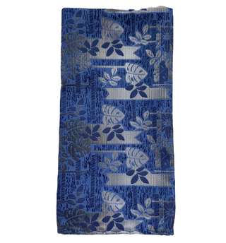 Stacy Adams Tie and Handkerchief - Blue and Silver Fauna T21