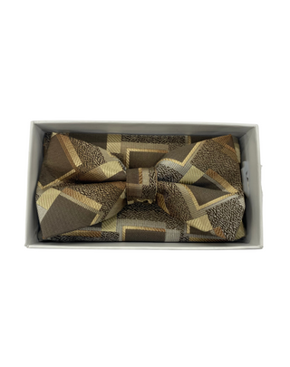 Stacy Adams Bow Tie and Handkerchief - Multicolor Brown