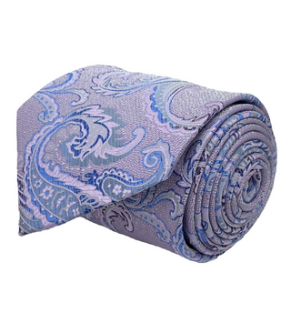 Stacy Adams Tie and Handkerchief - Lavender Paisley T60