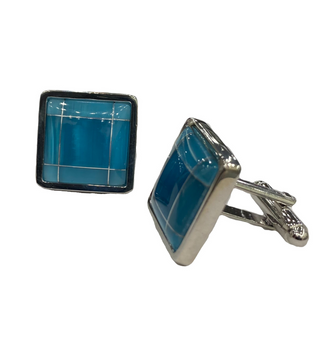 Fratello Cufflinks - Silver Turquoise Sophistication CL21