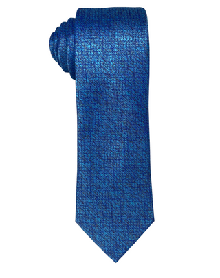 T.O. Textured Slim Tie - Blue