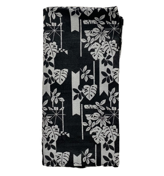 Stacy Adams Tie and Handkerchief - Black and Silver Fauna T39
