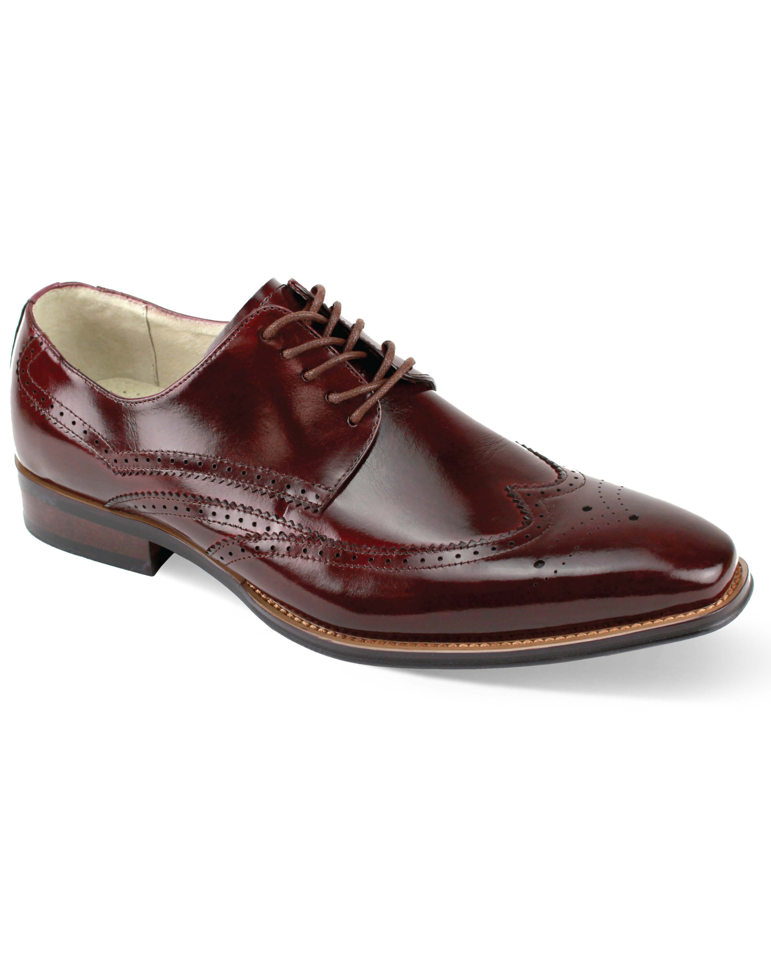 Giovanni Lincoln Wingtip Dress Shoes Burgundy