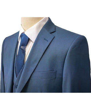 Angelo Rossi Vested Modern Fit Suit - Pacific Blue