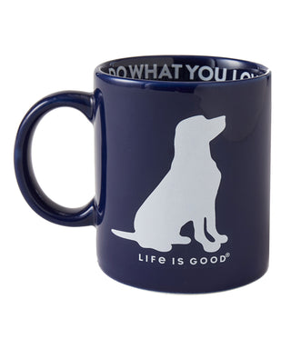 Life is Good Wag On Lab Jake's Mug - Darkest Blue