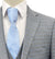MDZ Windowpane Vested Modern Fit Suit - Gray