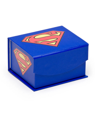 DC Satin Superman Shield Cufflinks - Black