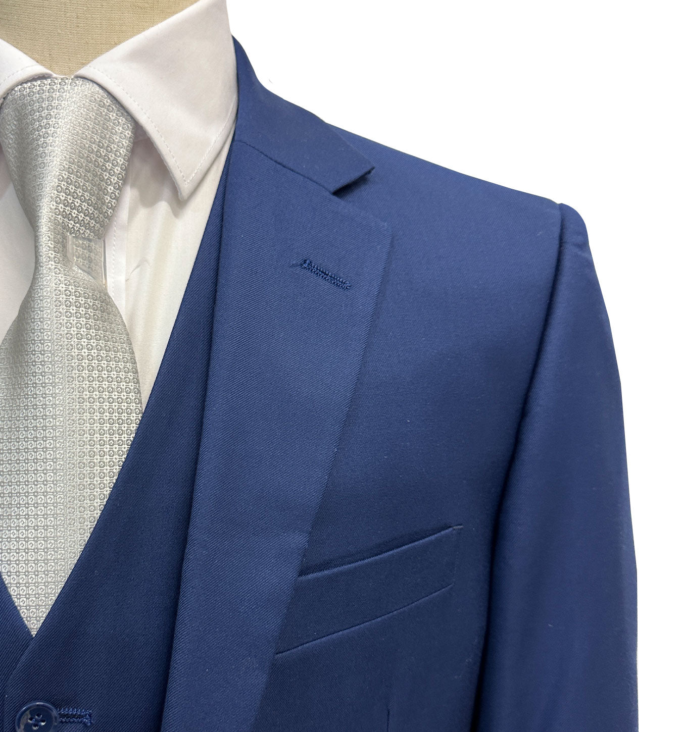 Mazari Vested Modern Fit Suit - – 1500 MDZ Paris Blue Menswear