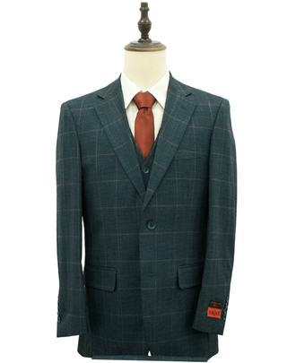 Mazari Modern Fit Vested Suit - Paris Hunter 2322