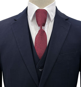 Mazari Vested Modern Fit Suit - Navy 1500