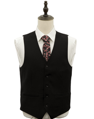 Mazari Vested Modern Fit Suit - Paris Black 1500
