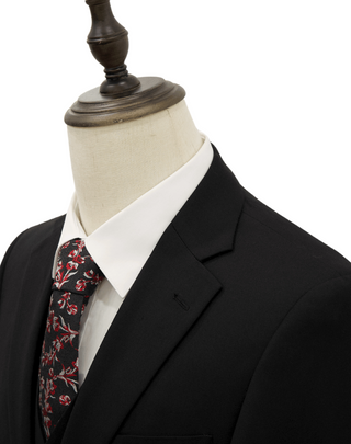 Mazari Vested Modern Fit Suit - Paris Black 1500