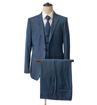 Angelo Rossi Vested Modern Fit Suit - Pacific Blue