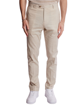 Paisley & Gray Linen Slim Fit Pants - Tan