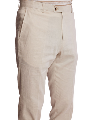 Paisley & Gray Linen Slim Fit Pants - Tan