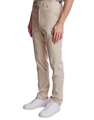 Paisley & Gray Linen Slim Fit Pants - Tan
