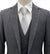 Profile Slim Fit Vested Suit - Charcoal