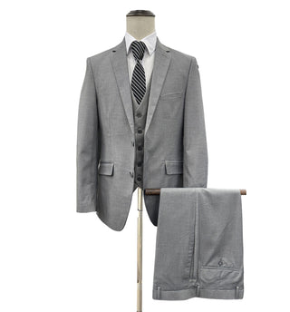 Profile Slim Fit Vested Suit - Light Gray