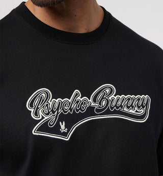 Psycho Bunny Shiloh Twill Relaxed Fit Embroidered Tee - Black