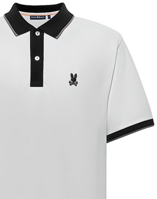 Psycho Bunny Copper Pique Polo - Micro Chip Close Up