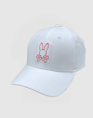 Psycho Bunny Pierce Baseball Cap - White