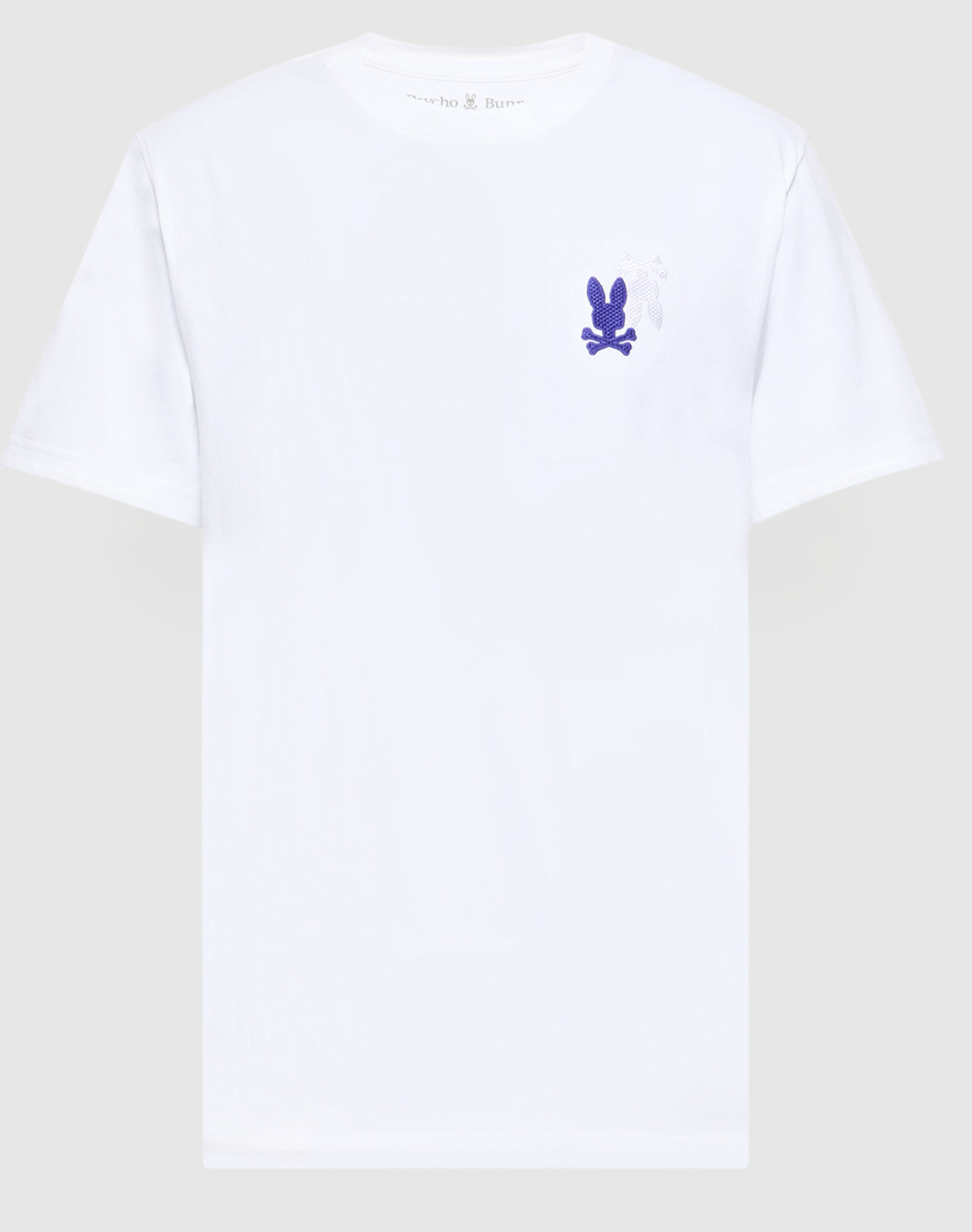 Psycho Bunny Pierce Embroidered Back Tee - White & Blue
