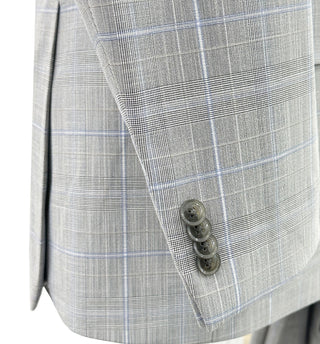 Sean John Glen Check Modern Fit Suit - Gray