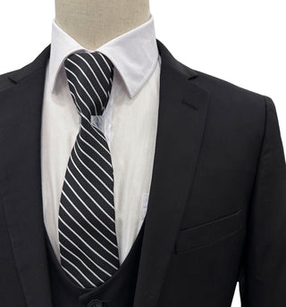 Mazari Vested Ultra Slim Fit Suit - Madrid Black 1550
